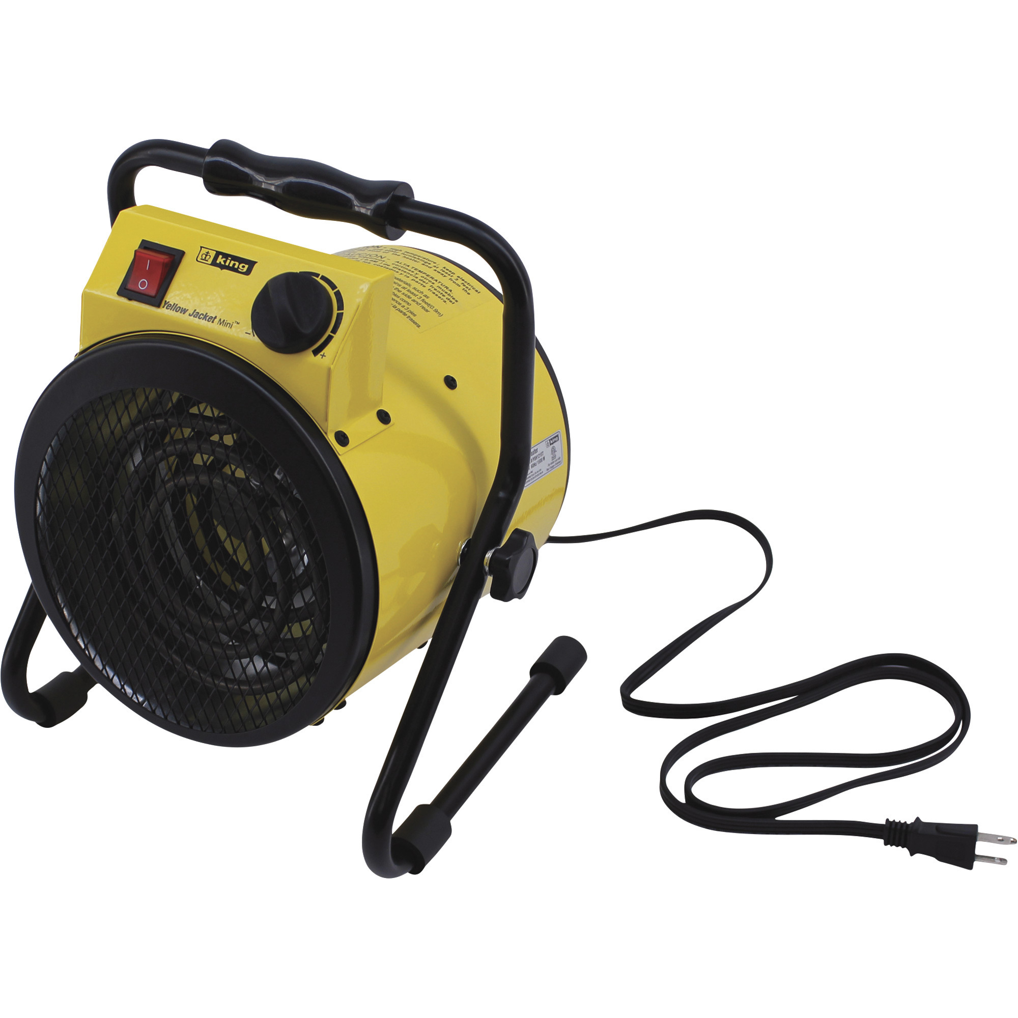 King Electric Portable Heater — 1500W, 120V, Forced Air, 5100 BTU, 200 Sq. Ft. Heating Capability, Model# PSH1215T